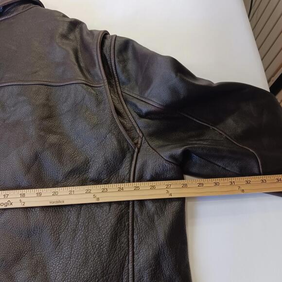 Vtg G-lll G3 Apparel M Brand Men's Leather Jacket Brown Sz 2XL Soft Y2K Hipster - Picture 7 of 16